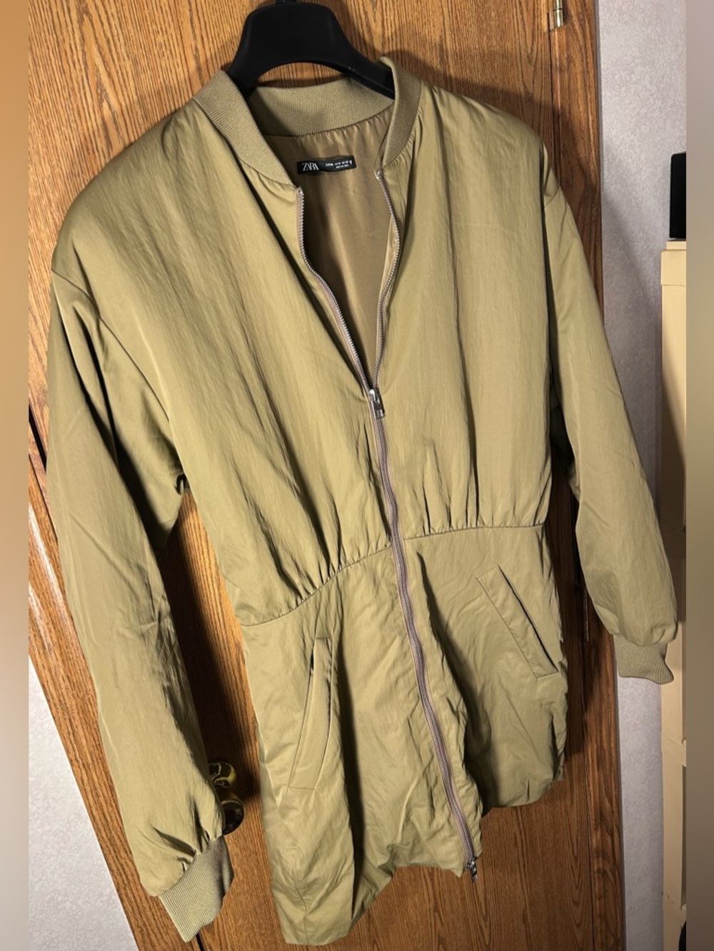 Zara Short Bomber Mini Dress - Picture 3 of 5
